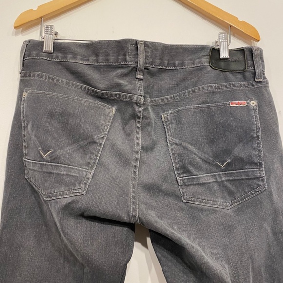 Hudson Grey Straight Leg Jeans Size 34 - Picture 5 of 5